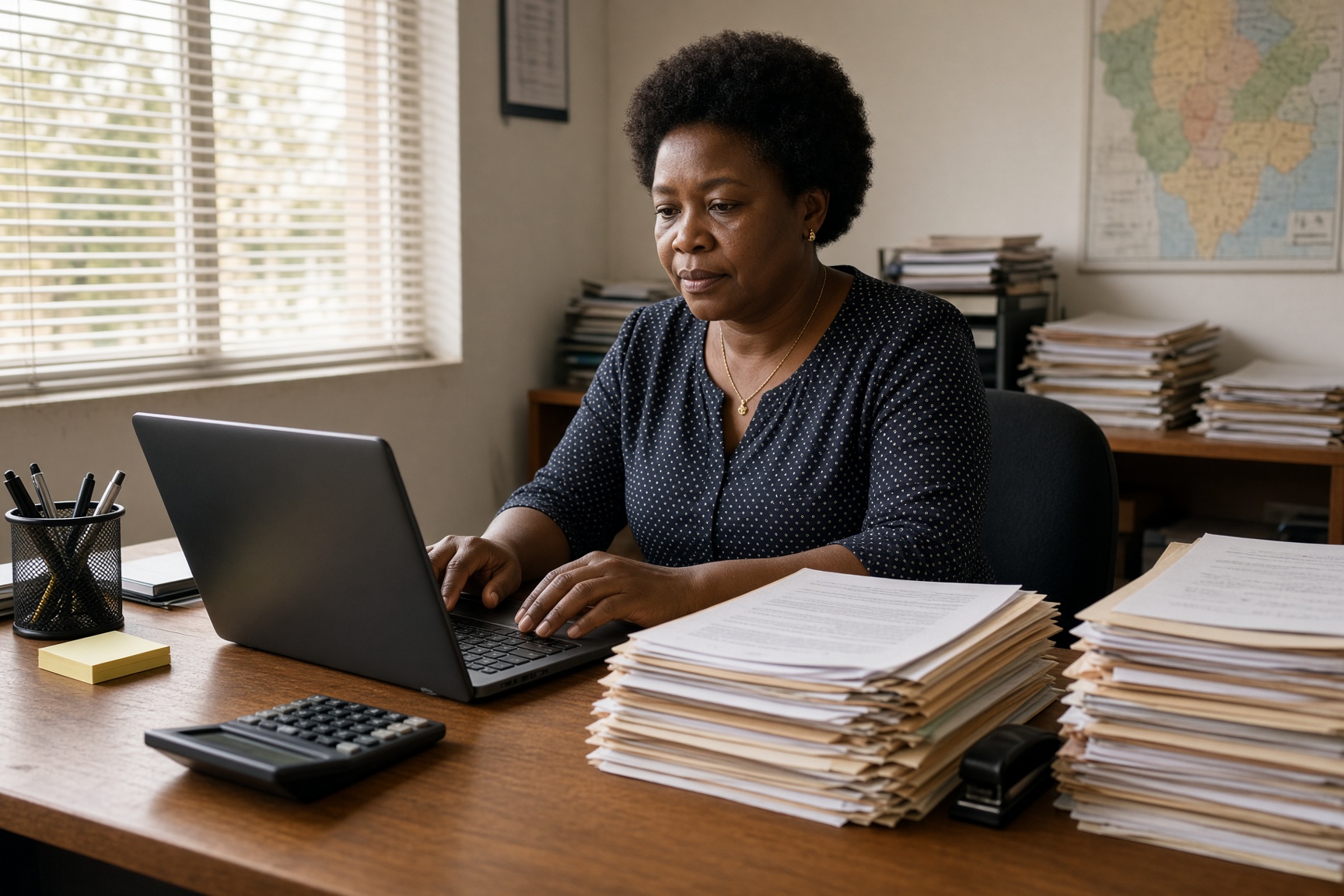 Bookkeeper at a Windhoek desk