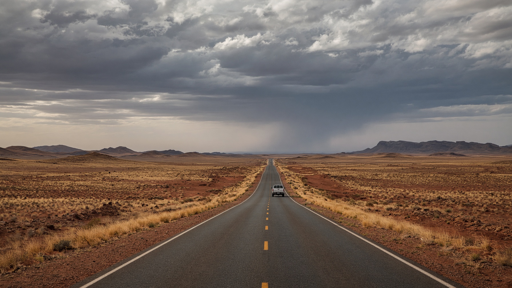 Empty highway through the Namib